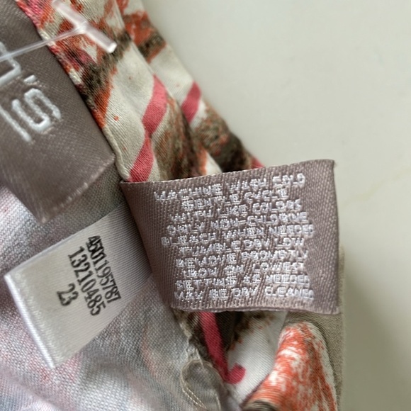 CHICO’S blazer jacket size 1 / M brown orange pockets cotton blend - Picture 7 of 7